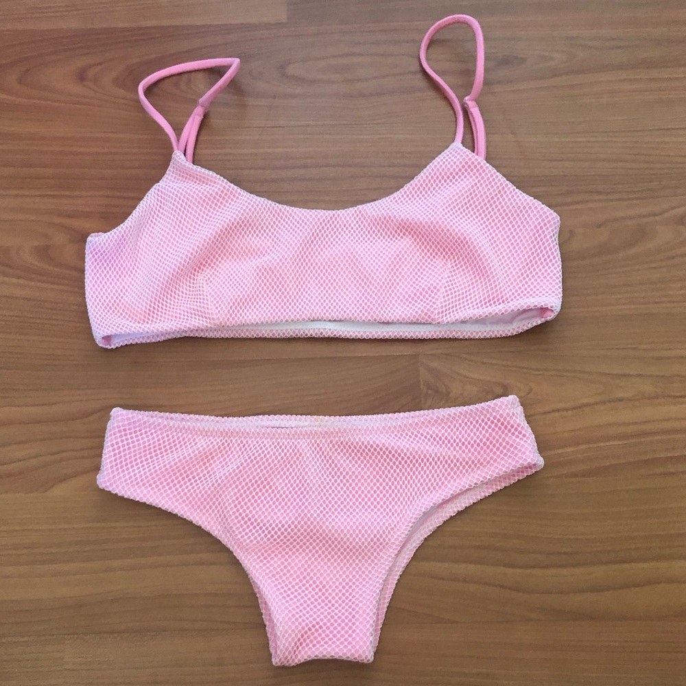Mesh Hot Pink Bikini 👙